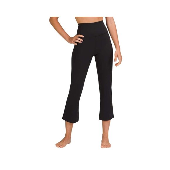 Lululemon Groove Super High-Rise Flared Crop Pants 23" Nulu Black Size 4 - Picture 1 of 2